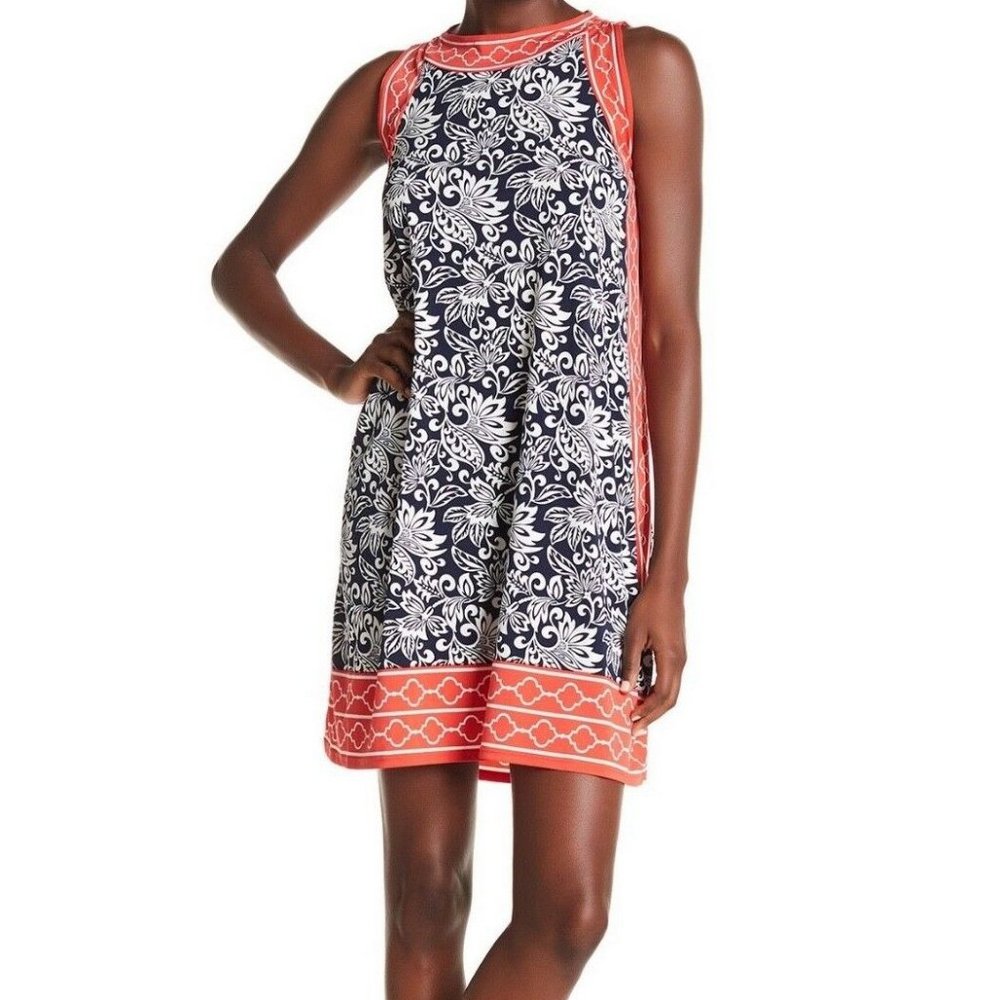 Max Studio Sleeveless Print Boatneck Dress Size S
